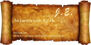 Jelenovics Erik névjegykártya